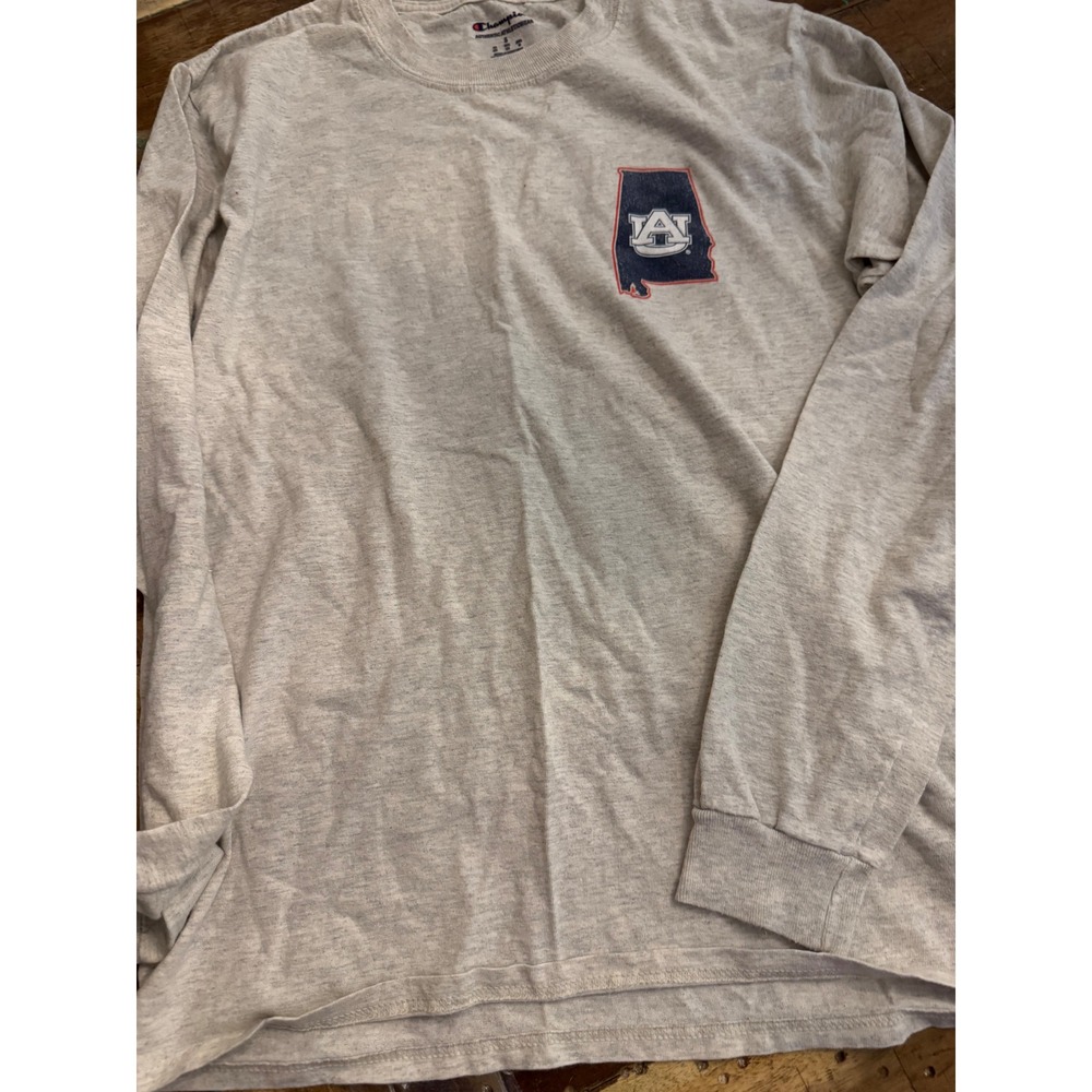 Champion Auburn University Tigers Long Sleeve T-Shirt Gray Auburn Creed Small